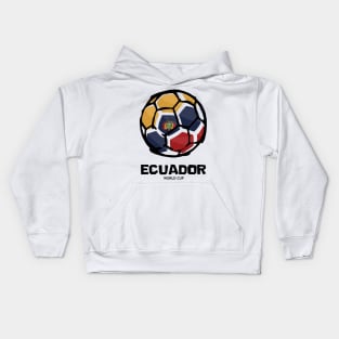 Ecuador Football Country Flag Kids Hoodie